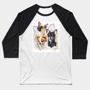 Chihuahua Montage Baseball T-Shirt